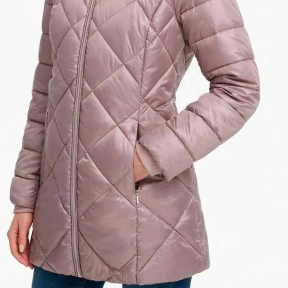 Andrew Marc Ladies' Hooded Long Jacket(plm plum) - Picture 8 of 11